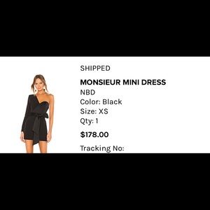 NBD Monsieur Black One Shoulder Mini